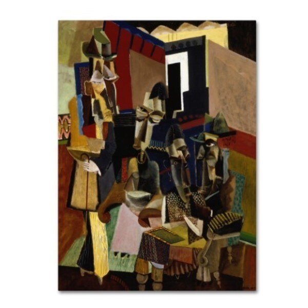 Max Weber 'The Visit' Canvas Art, 18x24, Trademark Fine Art, Mfr#: AA00987-C1824GG